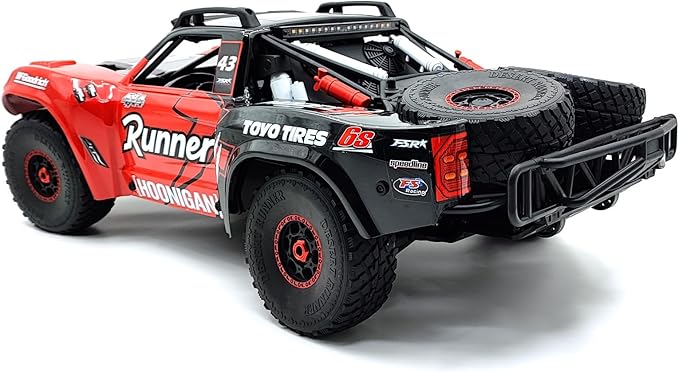 FSRC RC Truck1/7 Model TT 6S/8S Blue/Red High-Speed Off-Road Desert Truckr RC car Short-Course Truck 4WD 100km/h+(6S-RED)