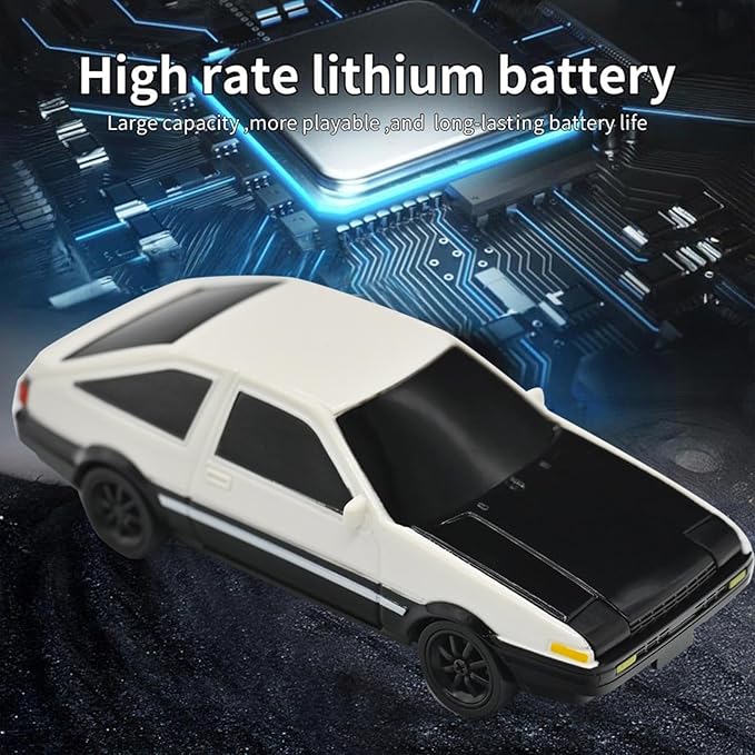 1/43 Mini RC Drift Car 2.4GHz AE86 RTR Full Proportional Remote Control Cars 4WD High Speed Racing Lights Kit and Racing Tires (4306)