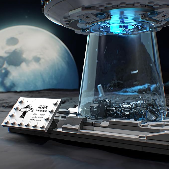 Space UFO Spaceship Building Sets Galaxy Interstellar Spaceship SetsCollection Creative Star Spaceship Building Kit for Animation Fansfor Boys and Gril Age 8-12