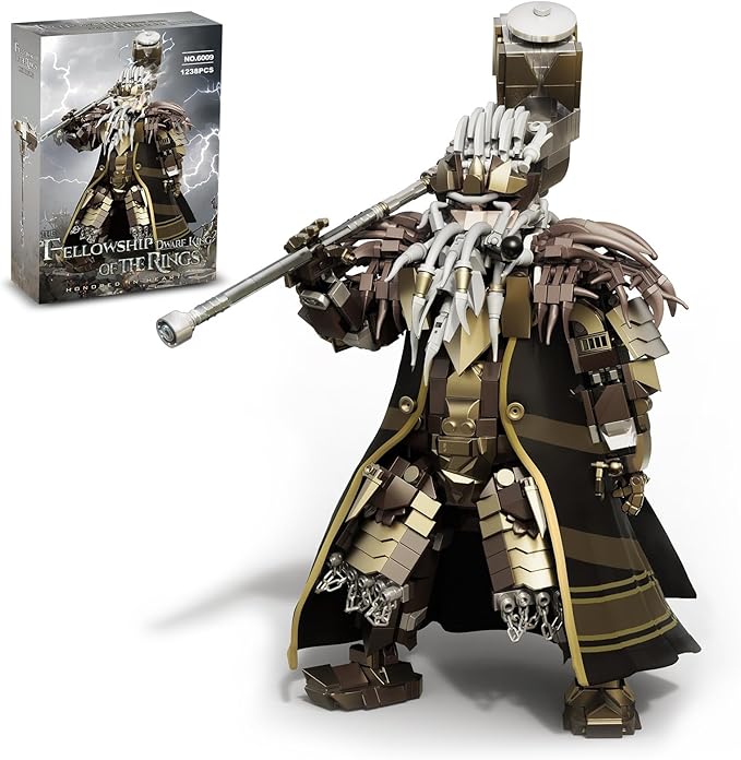 HIGH GODO Dwarf King Mech Building Blocks Set for Adults Robot Model Building Kit with Hammer Weapons 1238 Pieces Creative Collectible Gift for Teens 14+