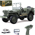 Remote Control Car 2.4Ghz 4WD Off Road RC Jeep Rock Crawler Vehicle with Linked Lights 1:10 Scales All Terrain Remote Control Trucks RTR Hobby RC Car for Teen Adults