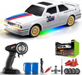 RC Drift Car 2.4GHz 1:16 Scale 4WD 30KM/H High Speed Remote Control Cars Vehicle with LED Lights 2Pcs Rechargeable Batteries Drifting Tires Racing Sport Toy Cars for Adults Boys Girls Kids Gift