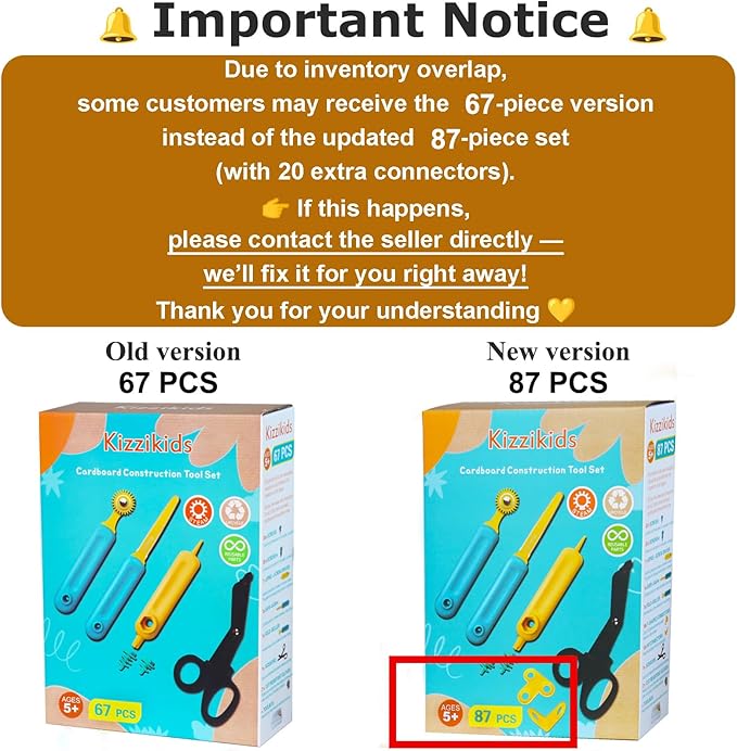 Cardboard Tools for Kids with Cutter &ampTool Box 87 PCS Cardboard Construction Kit for Family &amp Team Activities Creative STEM Educational Toys Gift for Boys and Girls Aged 5+