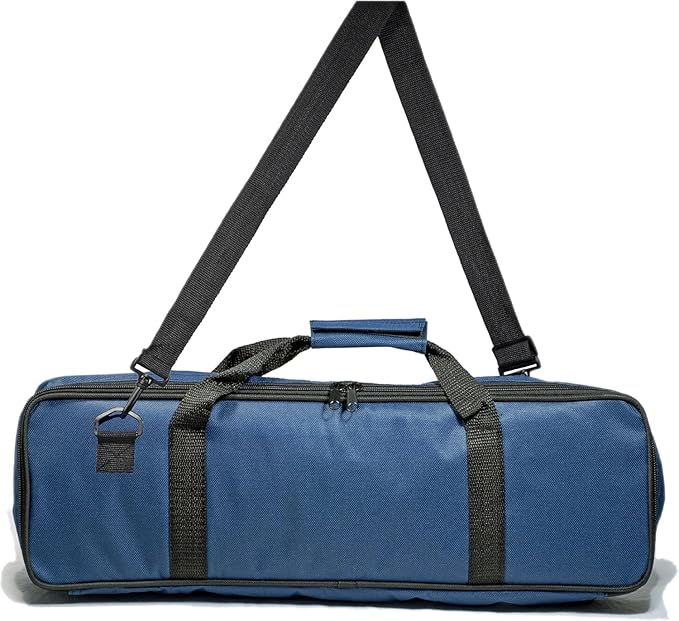 WE Games Tournament Chess Set with Deluxe Blue Canvas Bag Triple Weighted Chess Pieces with 4.0 inch King Vinyl Roll-Up Chess Board 20 inches Travel Chess Set for Adults