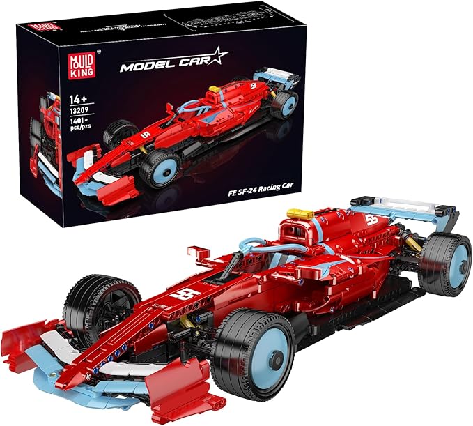 Mould King Race Car Model Kit MOC Super Sports Cars Building Blocks Set for Adults Display or Play Toys Gift Ideas for Ages 14+(1401 Pieces)