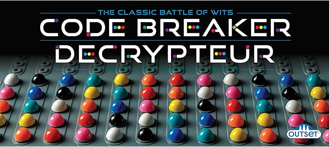 Outset Media Code Breaker - The Classic Battle of Wits Logic &amp Deduction Head-to-Head Strategy Code Creating &amp Cracking Peg Game Outset Media Ages 8+ 2 Players
