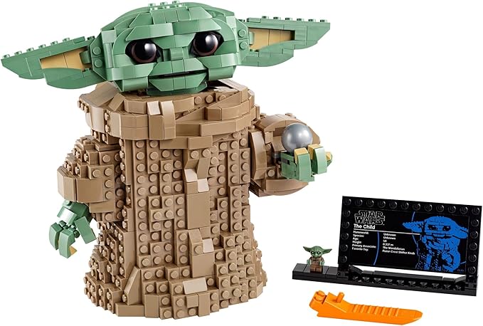 LEGO Star Wars: The Mandalorian Series The Child 75318 - Baby Yoda Grogu Figure Building Toy Collectible Room Decoration for Boys and Girls Teens with Minifigure and Nameplate Gift Idea