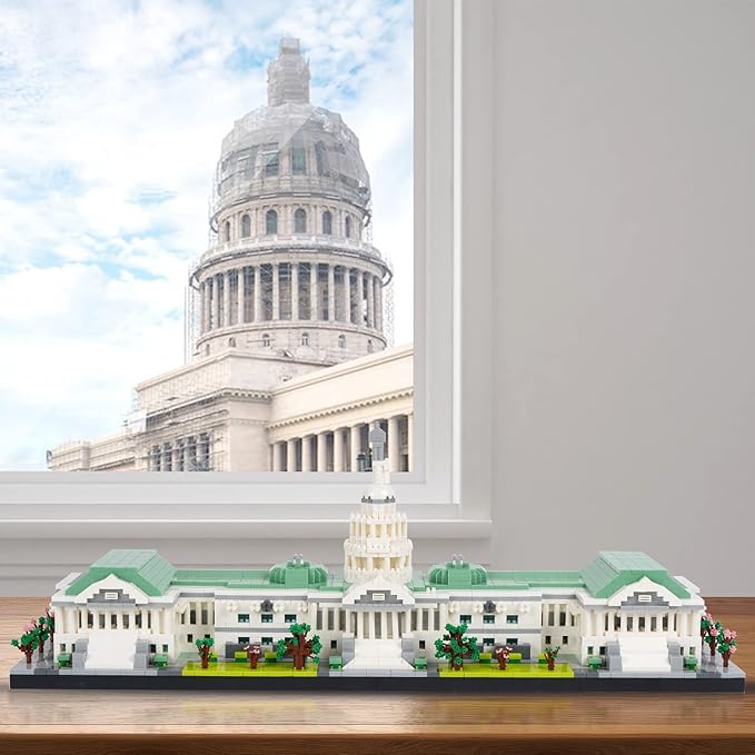 Geniteen Micro Building Blocks Architecture United States Capitol Building Kit 3630 PCS Famous Landmark Model Building Toy Set Gift for Adults and Kids