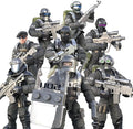 SWAT Model Equipment Assembly Building Block Toys8 PCS City Police Action Mini-Figures with Multiple Military Weapons AccessoriesParty Favors Set