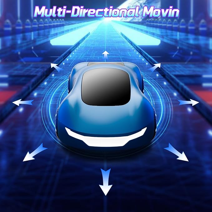 Remote Control Car Gesture Sensing RC Sunt Car 2.4GHz RC Drift Cars with Spray Light and Sound 360° Rotating Side Drifting RC Cars with 2 Batteries Birthday Gifts (Blue)
