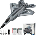 HAWK'S WORK 2 CH RC Airplane F-22 Plane Ready to Fly 2.4GHz Remote Control Easy to Fly RC Glider for Kids &amp Beginners