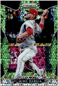 2019 Panini Prizm Lime Green Donut Circles Prizm #41 Jaime Barria Los Angeles Angels Baseball Card
