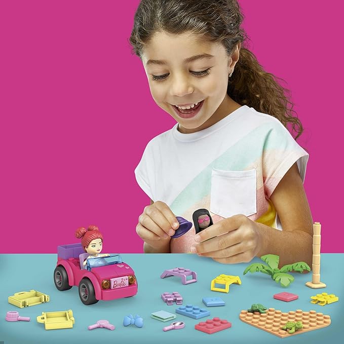 Mega Construx Barbie Convertible Beach Adventure Building Toys for Kids
