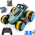 High Speed Drift Remote Control Stunt Deformation Car Birthday Gifts for Boys and Girls 4-16 Years Old (Green)