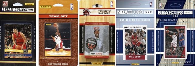 C&ampI Collectables NBA Toronto Raptors Men's 5 Different Licensed Trading Card Team Sets White