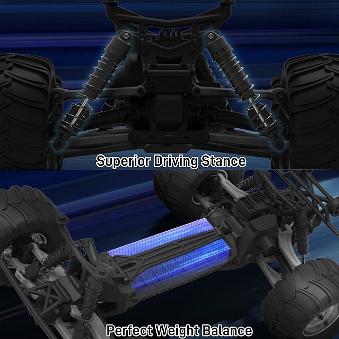 BEEZRC FMS RC Rruck 1/10 Ford F100 Officially Licensed Monster Truck 2WD High Speed Off-RoadRC Rock CrawlerHobby Grade RC Climbing Car Remote Control Car for Adults RS no Battery (First Blood)