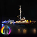 Upgraded Led Light Kit Compatible with Lego Ideas Jaws Building Set RC Version Compatible with Lego 21350 (Model Not Included)
