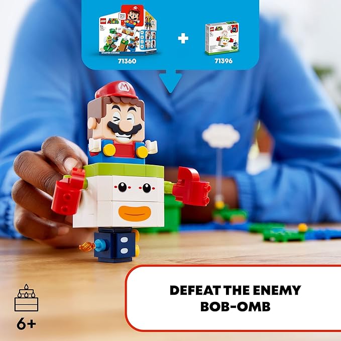 LEGO Super Mario Bowser Jr.’s Clown Car Expansion Set 71396 Building Kit Collectible Toy for Kids Aged 6 and up (84 Pieces)
