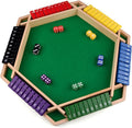1-6 Players Shut The Box Dice Game 10 Numbers Traditional Wooden Pub Bar Board Gam for Classroom Party or Pub