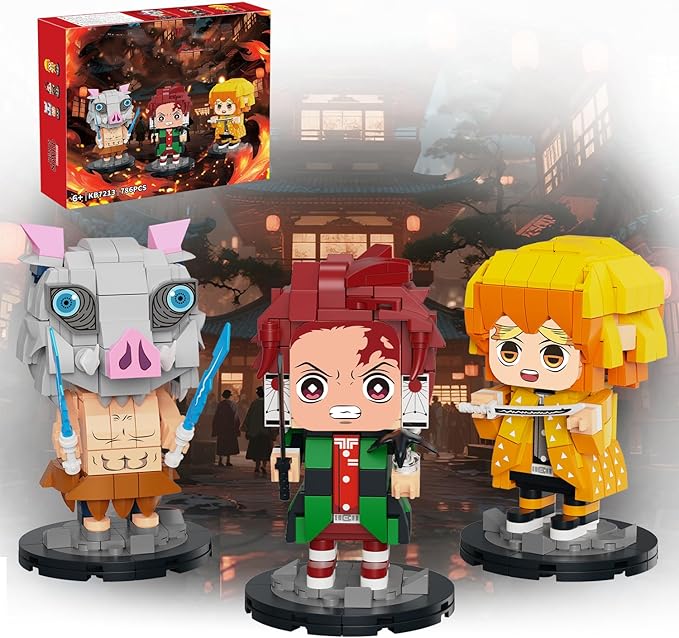 Anime Building Blocks Set 786pcs Compatible with Lego Character Manga Toys Collectible Action Figures for Anime Fans Kids Adults