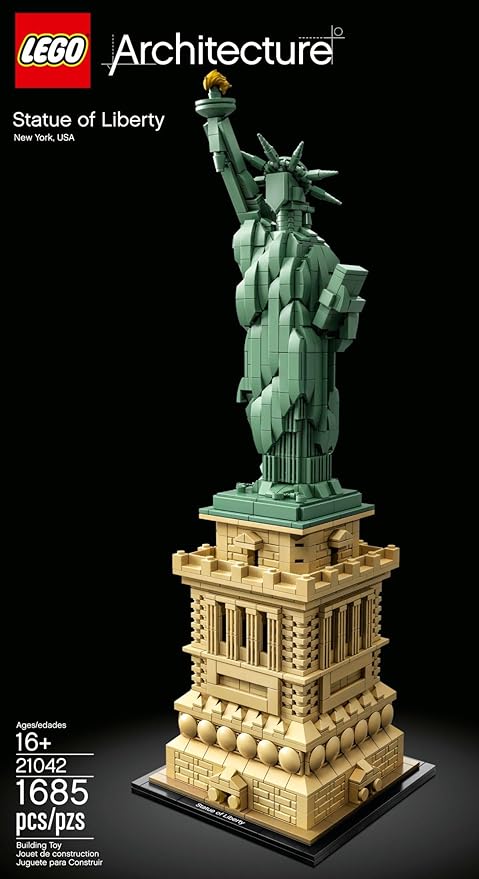 LEGO Architecture Statue of Liberty Model Building Set - Collectible New York City Souvenir Creative Home Décor or Office Centerpiece Great Gift Idea for Adults and Teens 21042