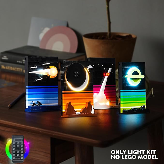 VONADO Light for Lego Tales of The Space Age Remote Control Lighting Compatible with Lego Space Age 21340 Building Set (No Lego Model) DIY Decor Space Legos 21340 Lights (ONLY Lights)