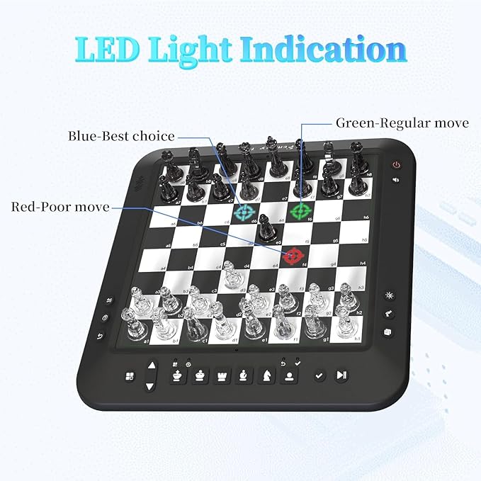 Electronic Chess Set Board Game Computer Chess Game Electronic Chess Set Game Chess Sets Games Lovers for Beginners Great Partner for Play and Practice
