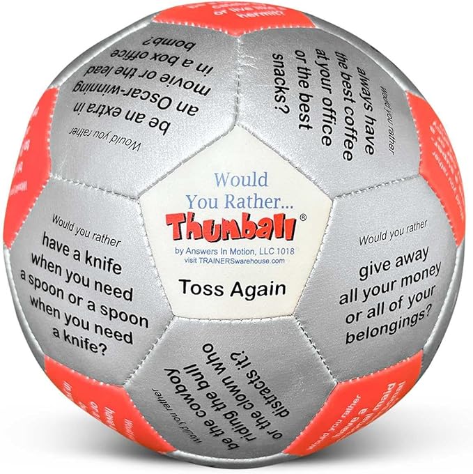 Trainers Warehouse 6 Thumball Collection 32 Prompts for Conversation Team Building Relationship and Training