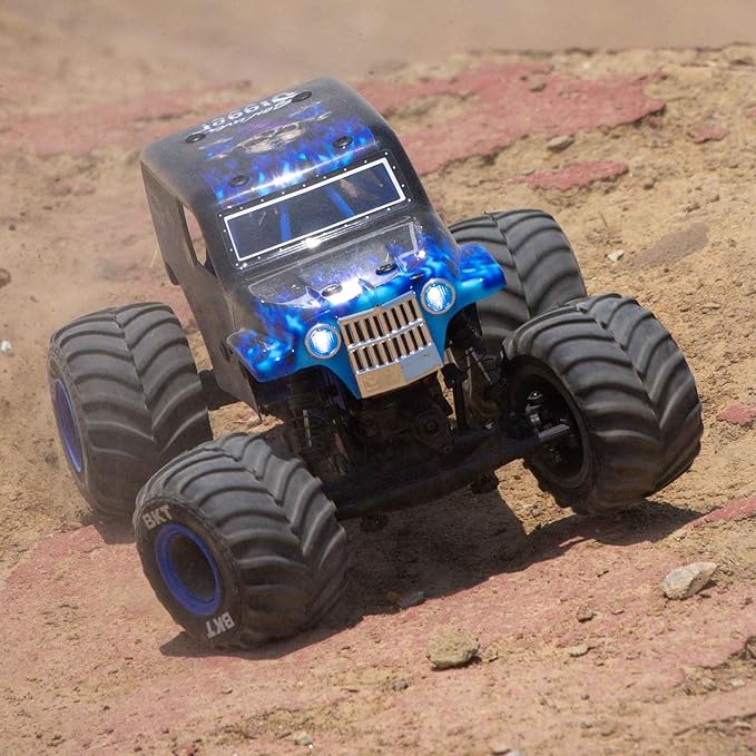 Losi 1/18 Mini LMT Son Uva Digger 2S 4X4 RTR Brushed Monster Truck Battery &amp Charger Included Blue LOS01026T2