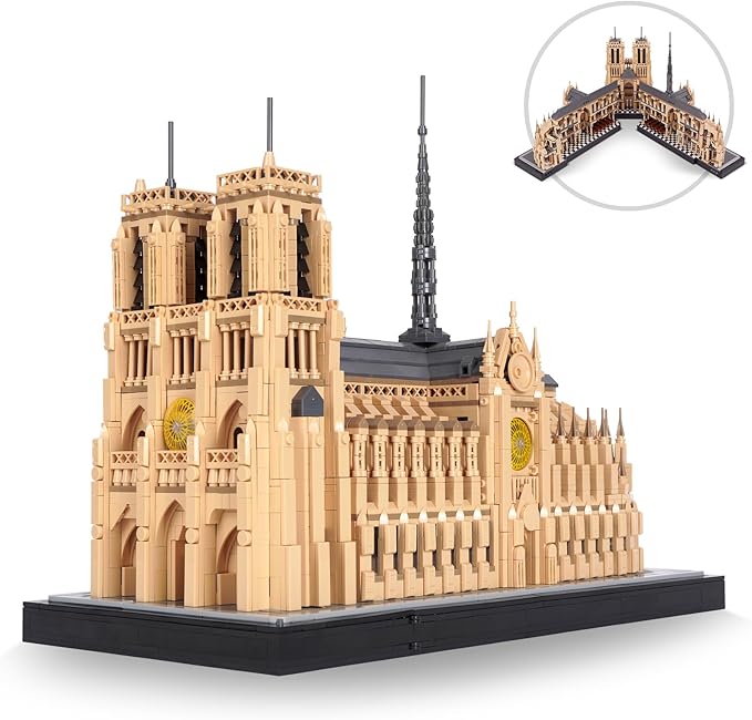 Architecture Notre-Dame de Paris Model Building Block Set Openable Architecture Model Micro Building Kit Collection Building Toy