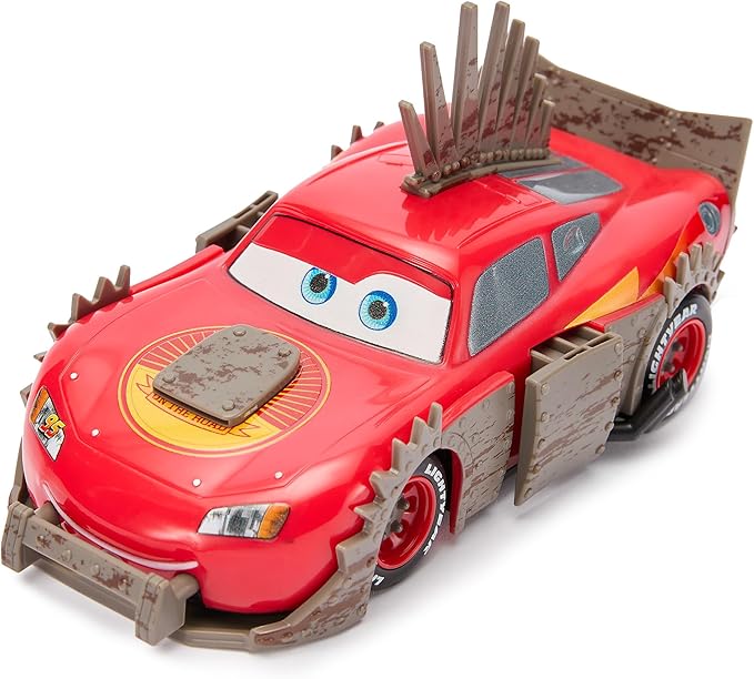 Disney Store Official Lightning McQueen Remote Control Car - Lightning McQueen RC Car with Crash and Rebuild Features 2.4GHz Radio Control Futuristic Post-Apocalyptic Design Wireless Remote