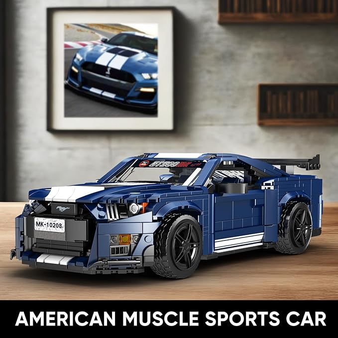 Mould King 10208 Car Model Building Kit Classic Sports Car Model Toys MOC Bricks Collectible Building Blocks Static Version 1556 Pieces
