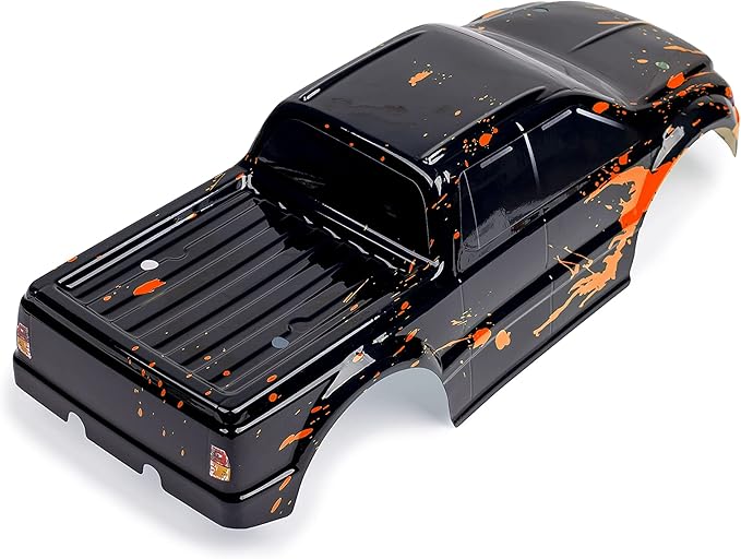 SummitLink Custom Body Compatible for T/E Maxx Shell Cover E-Maxx 1/10 Scale RC Car (Truck not Included) (Muddy Orange Over Black)