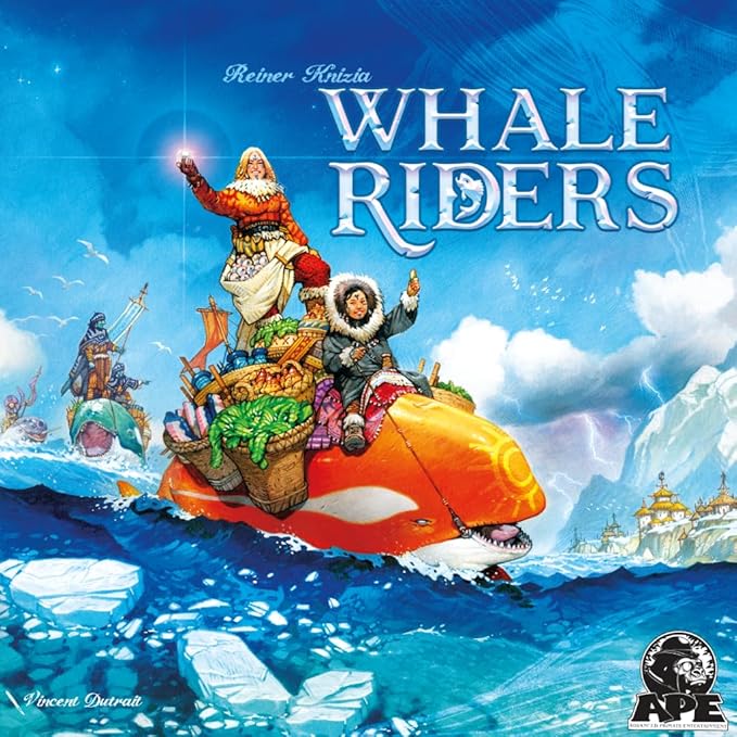Reiner Knizia's Whale Riders Board Game | 2-6 Players | Ages 8+ | 45 Minutes | APE Games | Hand Managment | Tabletop | 2021 Meeple's Choice Award Nominee | Golden Geek Light Game of The Year Nominee