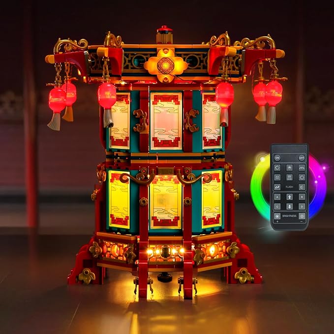 Upgraded Led Light Kit Compatible with Lego Trotting Lantern Building Set RC Version Compatible with Lego 80116 (Model Not Included)