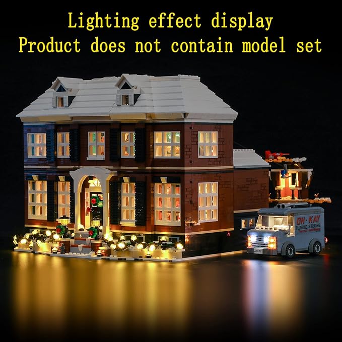 LED Light Kit Compatible with Lego Ideas Home Alone - Lighting Set for Ideas 21330 Building Model (Model Set Not Included)