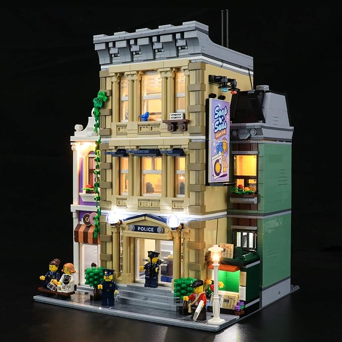 BRIKSMAX Led Lighting Kit for Police Station - Compatible with Lego 10278 Building Blocks Model- Not Include The Lego Set