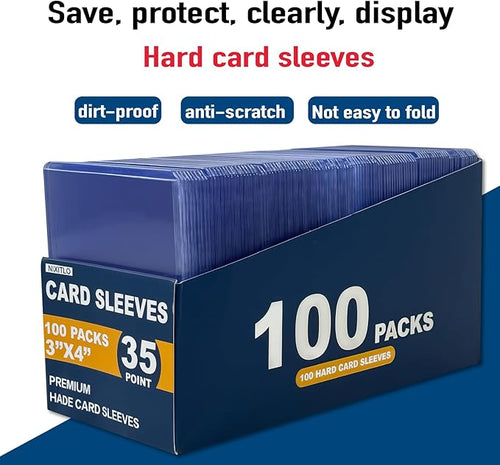 200 Hard Card Sleeves Card Toploaders for Protection for Baseball Football Premium Top Loaders for Cards Ensuring Safety (200 Hard Sleeves)
