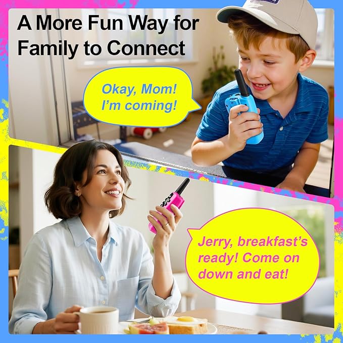 Walkie Talkies for Kids Games Outdoor Toys for 3-12 Year Old Boys Girls 3 Miles Range Walkie Talkie as Easter Basket Stuffers 4 Year Old Girl Birthday Gifts for 3 4 5 6 7 8 9 Year Old Boy Girl Gift