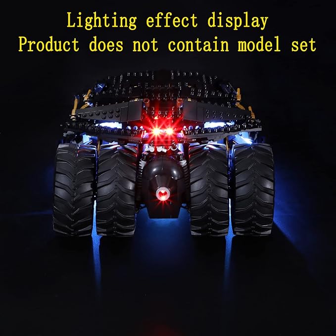 LED Light Kit Compatible with Lego Batman Batmobile Tumbler - Lighting Set for 76240 Building Model (Model Set Not Included)