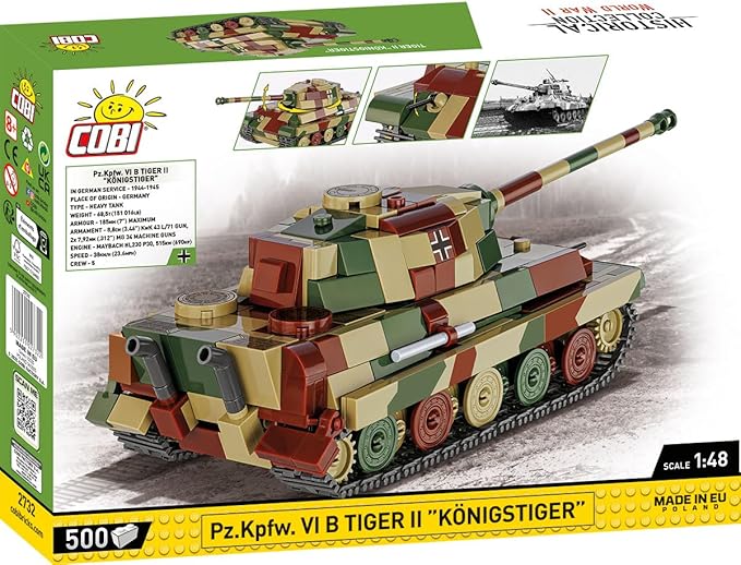 COBI Historical Collection Pz.Kpfw. VI B Tiger II Konigstiger Tank Building Set 500 Pieces
