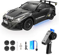 MN-268 RC Drift Car 1:16 Scale High Speed 20 KMH Racing Drift Car with Gyro LED Lights and Drift Tires 2.4G Hobby RC Cars Gift for Adults and Teens (Black)