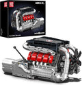 Mould King 10203 V8 Engine Building Blocks Sets V8 Engine Model kit That Run Build Your Own STEM Model Kit Physical Science Experiment Model Best STEM Toy Gifts for 14+/Adult(1169+PCS)