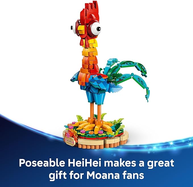 LEGO Disney Moana 2 Heihei - Building Toy for Kids Girls &amp Boys Ages 9+ - Gift for Birthdays - Moana &amp Disney Toy for Fans - 43272