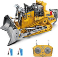 Rc Bulldozer Toys for BoysConstruction Remote Control Bulldozer with Metal bulldozing Shovel Lights/Sounds for Kids Boys