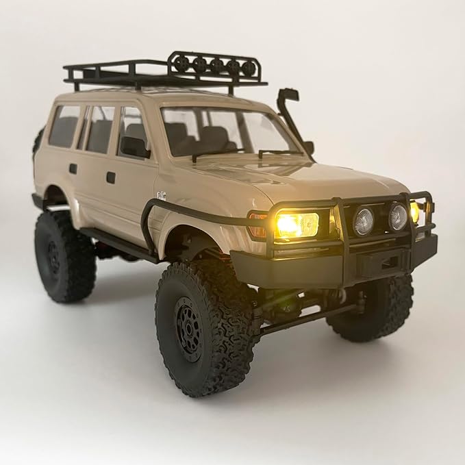 RC Rock Crawler 4x4 RC Truck WPL C54-1 RC Crawler Off Road 1/16 Scale RTR All Terrain Proportional Throttle Steering 2.4Ghz 260 Motor Upgraded Chassis and Counter Rotating Gearbox Adult