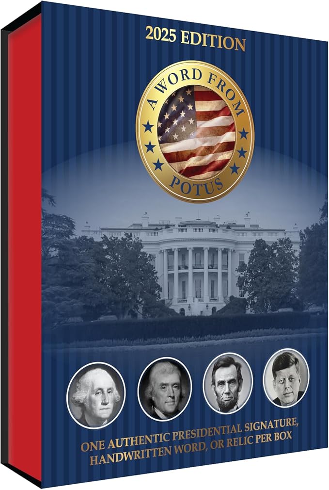 2025 A Word from The President POTUS Trading Card Box 1 Autograph or 1 Relic Per Box (Bush Clinton Donald Trump Joe Biden Obama)