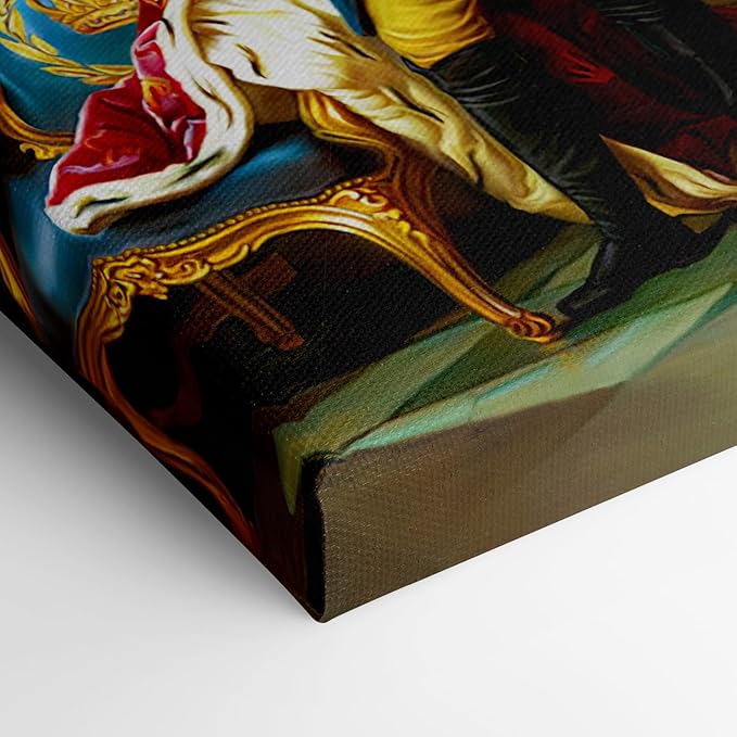 Turn Me Royal Custom Portrait from Your Photo Personalized Canvas Wall Art as Unique Birthday Gift for Men Turn him into Royalty (The Fair King 18 x 24)
