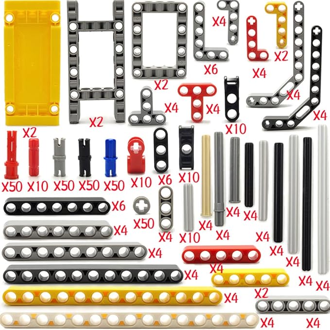 dspitwod Technical Parts Beams Axles Connectors Bricks Sets - 420 Pieces Frame Liftarms Beams for Technic Car STEM Building Block Toys