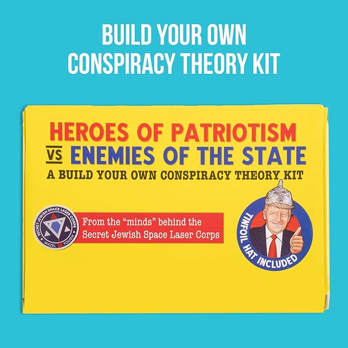 Heroes of Patriotism vs Enemies of The State - Conspiracy Theory Kit by Dissent Pins - Funny Fridge Magnet Word Games for Adults (498 Word Tiles)